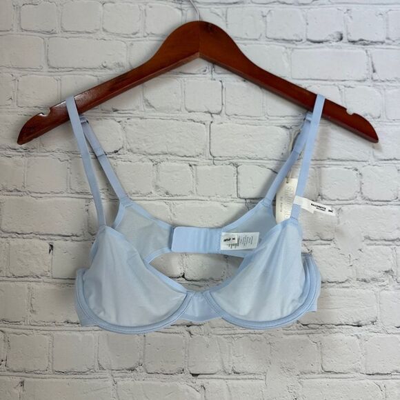 Aerie Smoothez 34C Green Mesh Unlined Balconette Full Coverage Underwire Bra - Picture 8 of 15